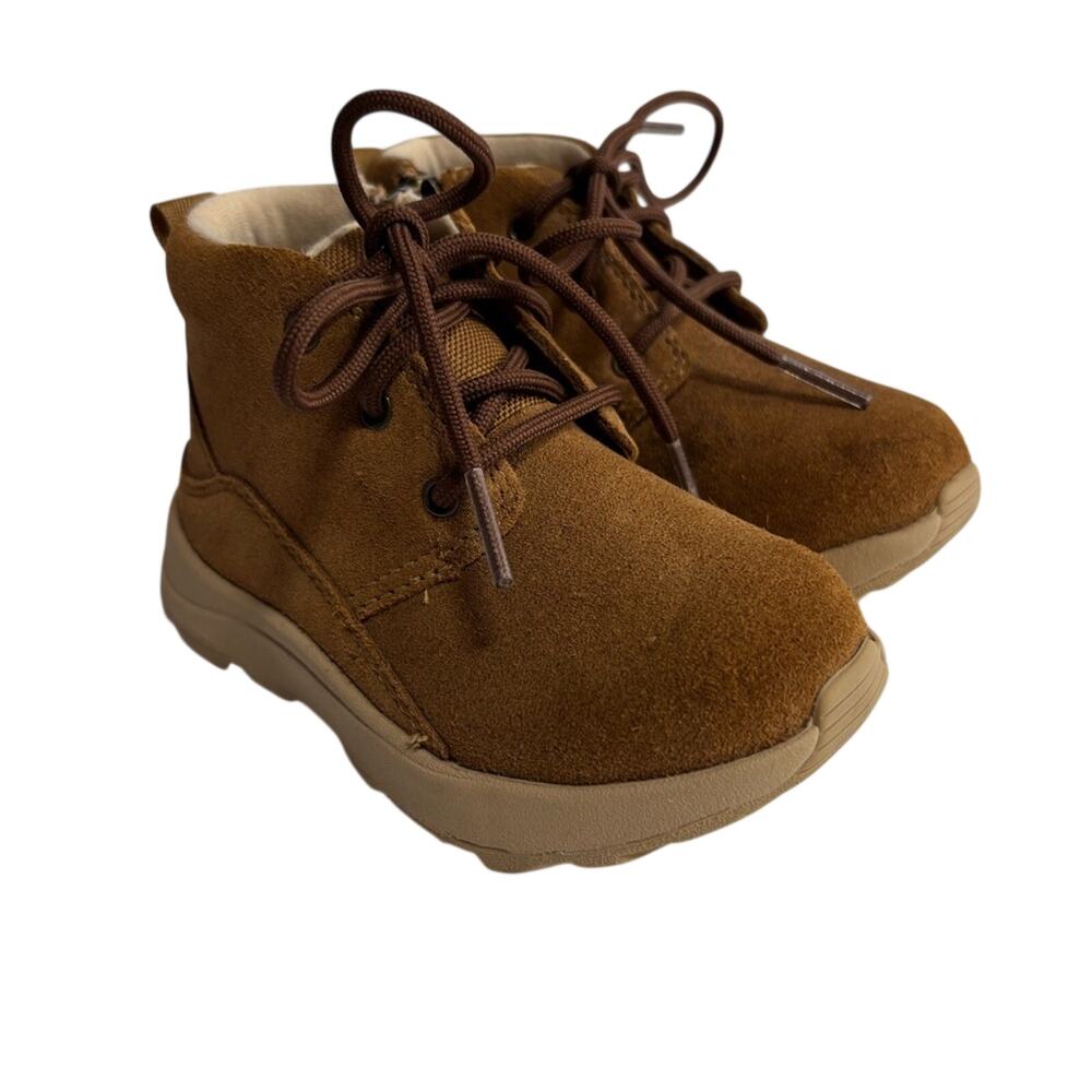 UGG Kids' Canoe III Weather chukka boots in chestnut suede Child Size 7